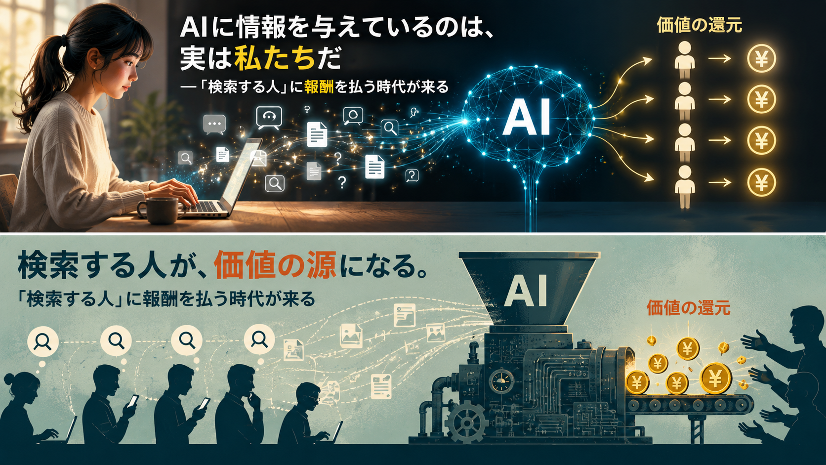 AI検索経済のシナリオ分析――「情報配当」は実現するのか、しないのか