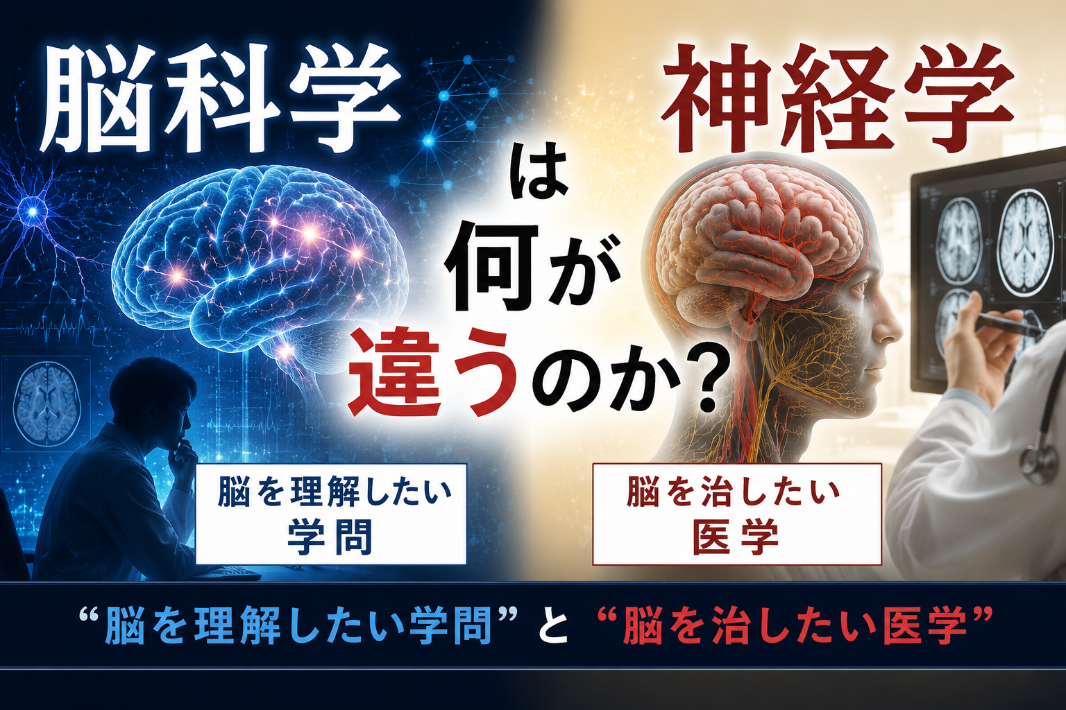 「脳科学」と「神経学」は何が違うのか？──“脳を理解したい学問”と“脳を治したい医学”