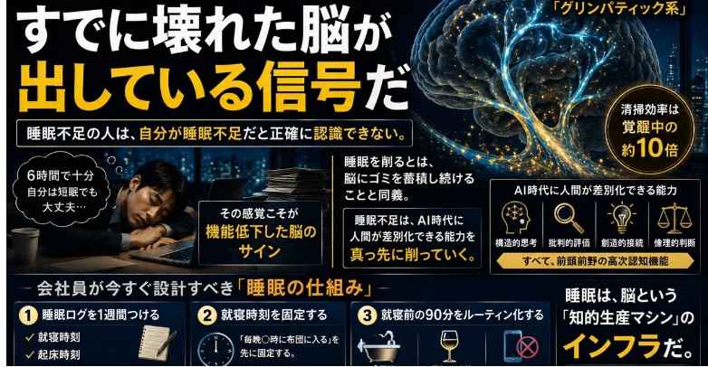 眠ることが「戦略」になる日——睡眠テックとグリンパティック系が変える知的生産の未来